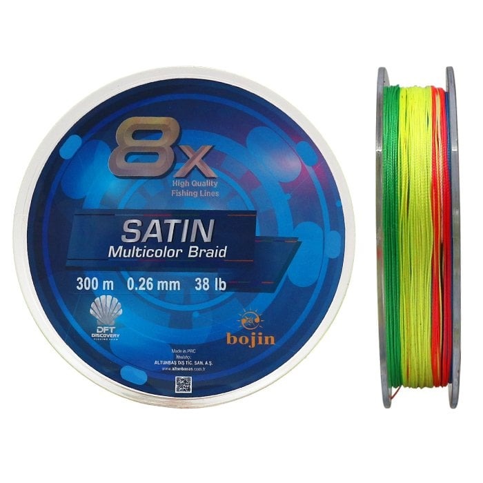 DFT Bojin 8X Satin Multicolor İp Misina 0.26 mm 300 m DFT Bojin 8X Satin Multicolor İp Misina 0.26 mm 300 m