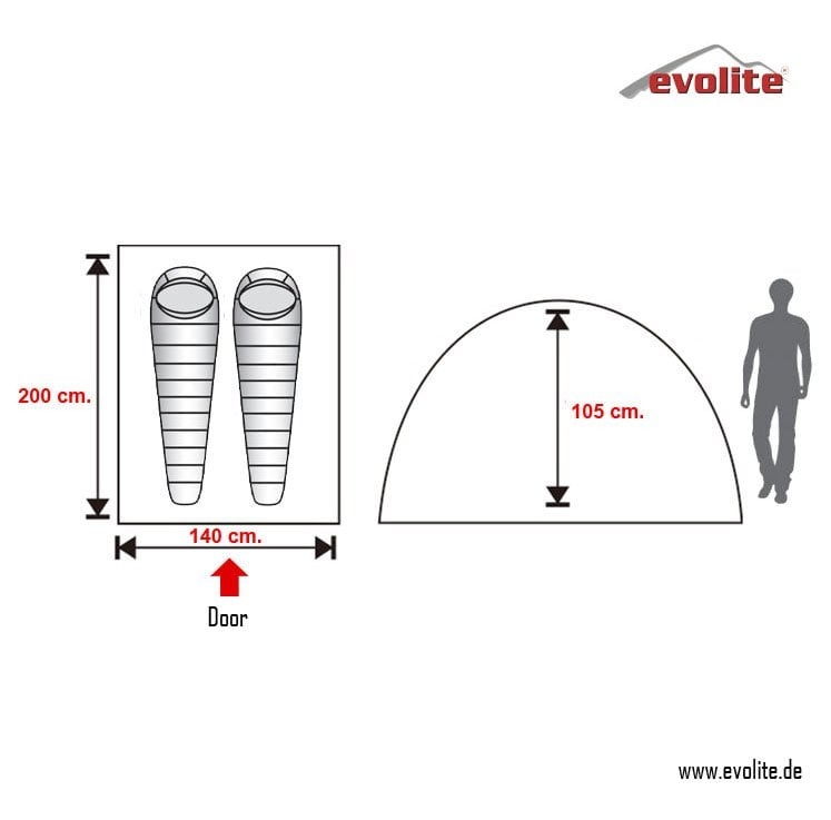 Evolite Trip Mono Dome 2 Kişilik Çadır Evolite Trip Mono Dome 2 Kişilik Çadır