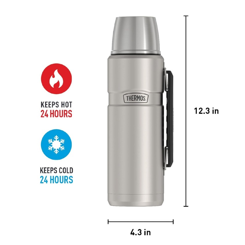 Thermos SK2010 Stainless King Large Matte Stainless Steel 1,2 litre Termos Thermos SK2010 Stainless King Large Matte Stainless Steel 1,2 litre Termos