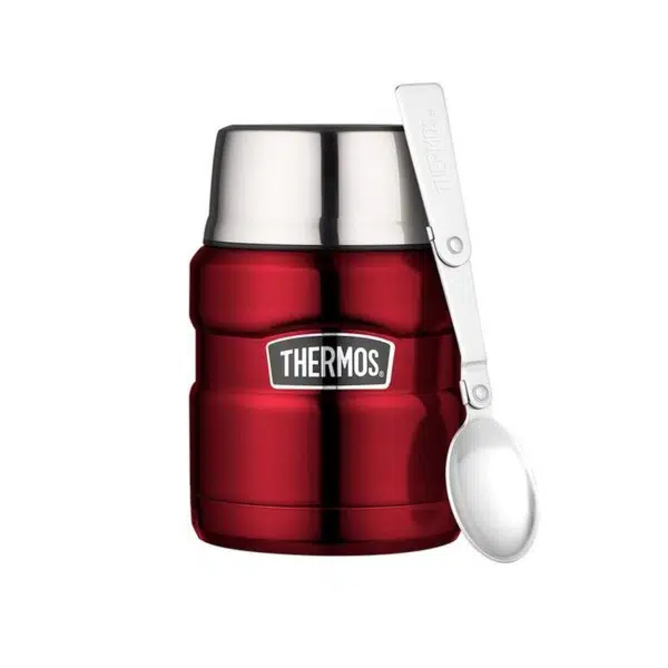 Thermos SK3000 Stainless King Kaşıklı Yemek Termosu 0,47 litre Cranberry