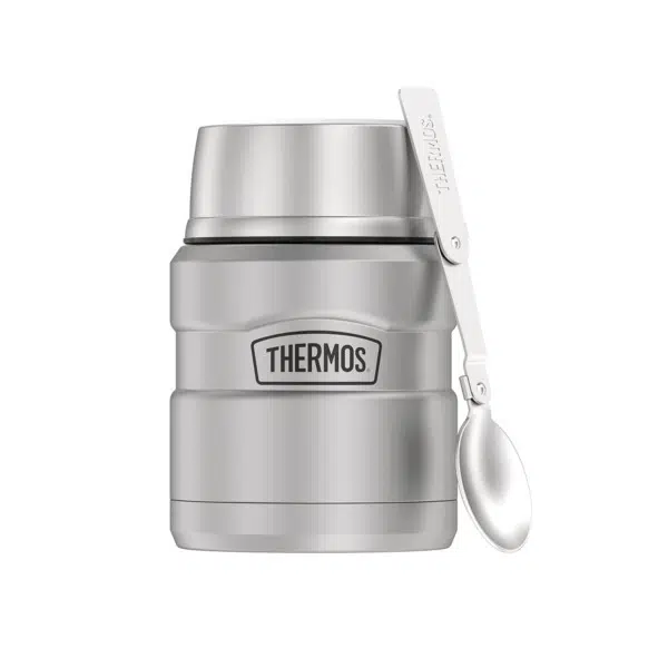 Thermos SK3000 Stainless King Kaşıklı Yemek Termosu 0,47 litre Matte Stainless Steel